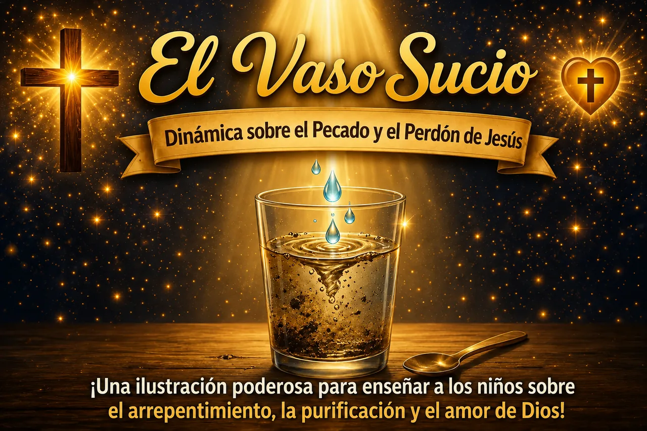Dinámica El Vaso Sucio: el pecado y el perdón de Jesús explicados a los niños